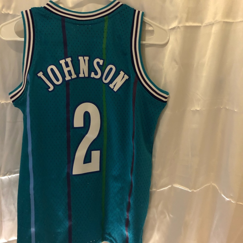 Youth Charlotte Hornets Larry Johnson 1992-93 Hardwood Classics Jersey - YOUTH